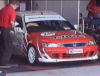 Kevin in garage during qualification 