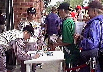 Kevin and Bill signing autographs