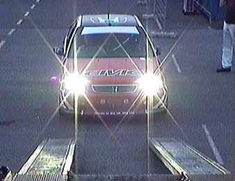 Waiting at the bottom of the ramp