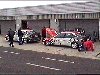 Both cars being checked