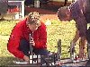Andy adjusting the wheels