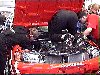 Dave, Kevin's bum and Matt desperately trying to get the car going again
